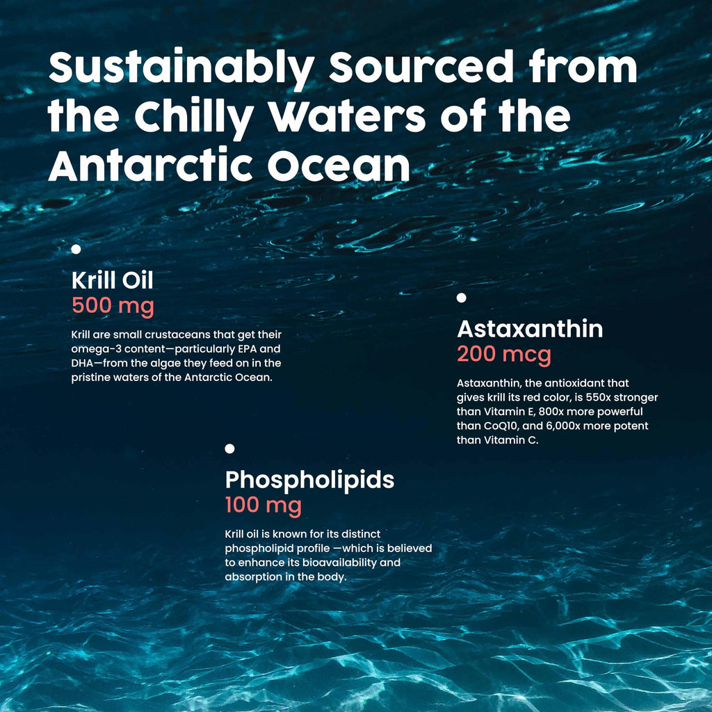 Antarctic Krill Oil 500mg Omega-3 60 Softgels T9534
