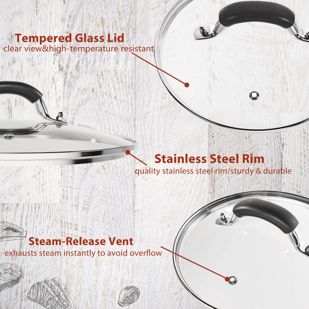 10.25 Inch Tempered Glass Lid H8392