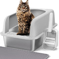 Stainless Steel Cat Litter Box with Lid C462065