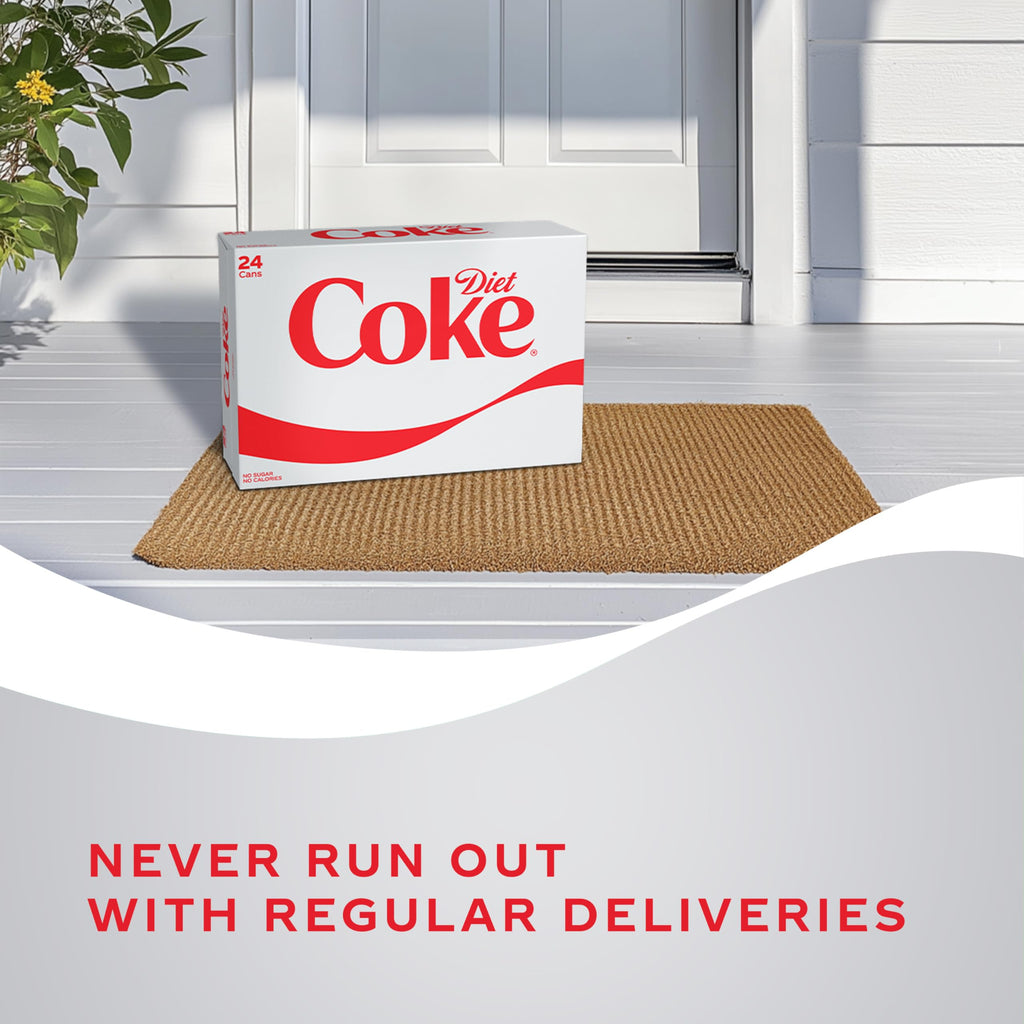 Diet Coke Soda Soft Drink Cans, 12 fl oz, 24 Pack Z929698