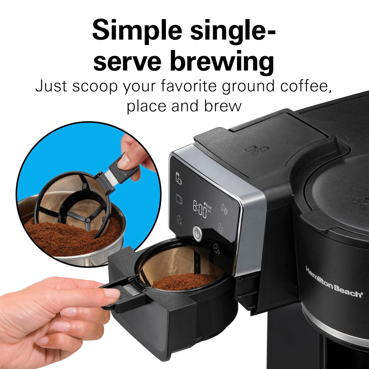2-Way Drip Coffee Maker & Single Serve Coffee Machine S78218