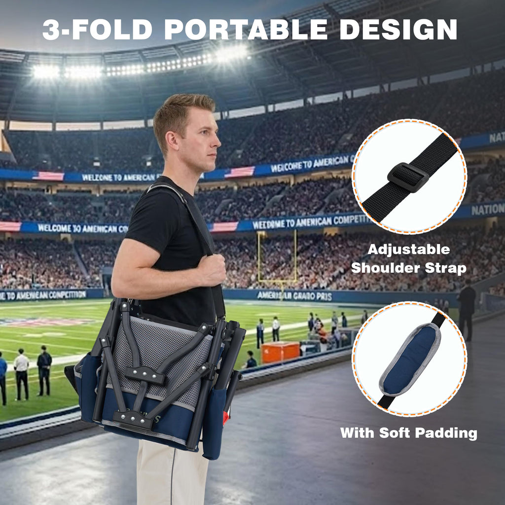 Folding Stadium Seats with Back Support and Cushion Q29788