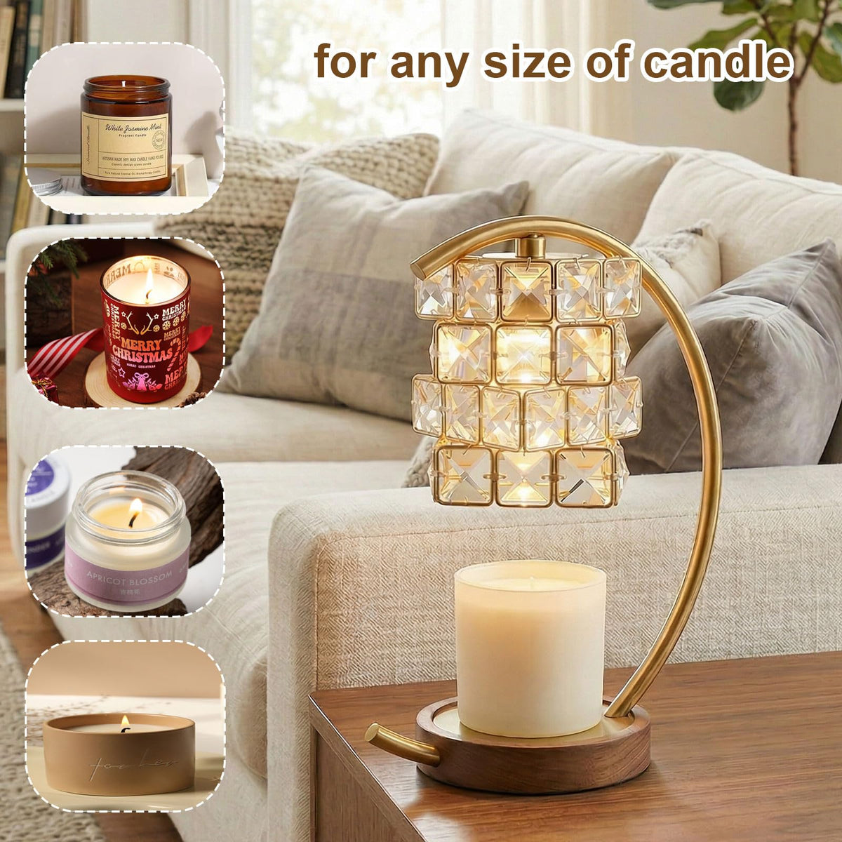 Candle Warmer Lamp with Timer Dimmable Wax Warmer I505