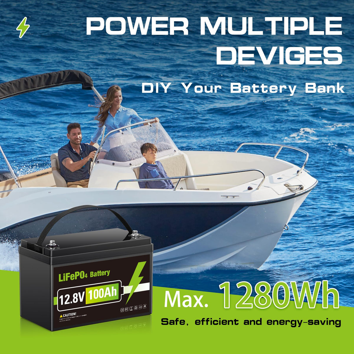 12V 100AH LiFePO4 Lithium Battery K3747