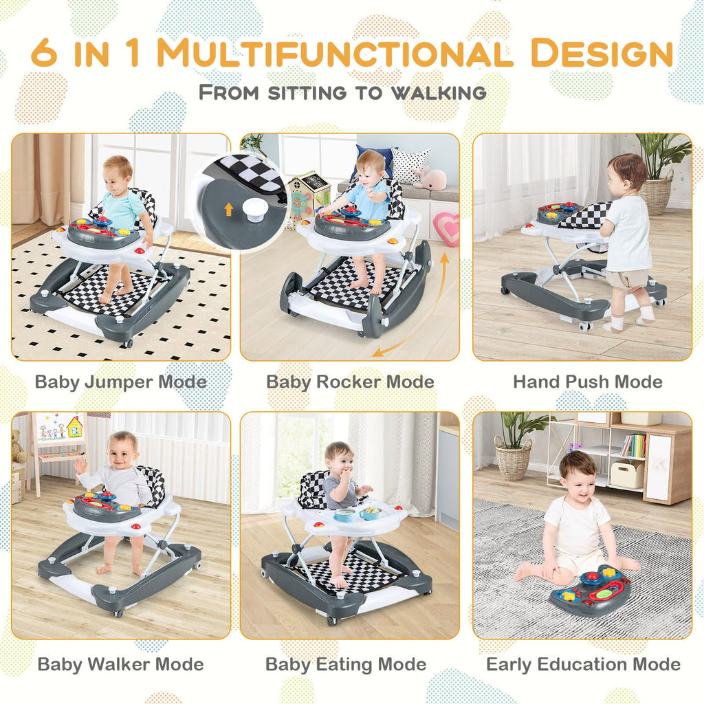 Foldable Adjustable Baby Walker with Wheels N501