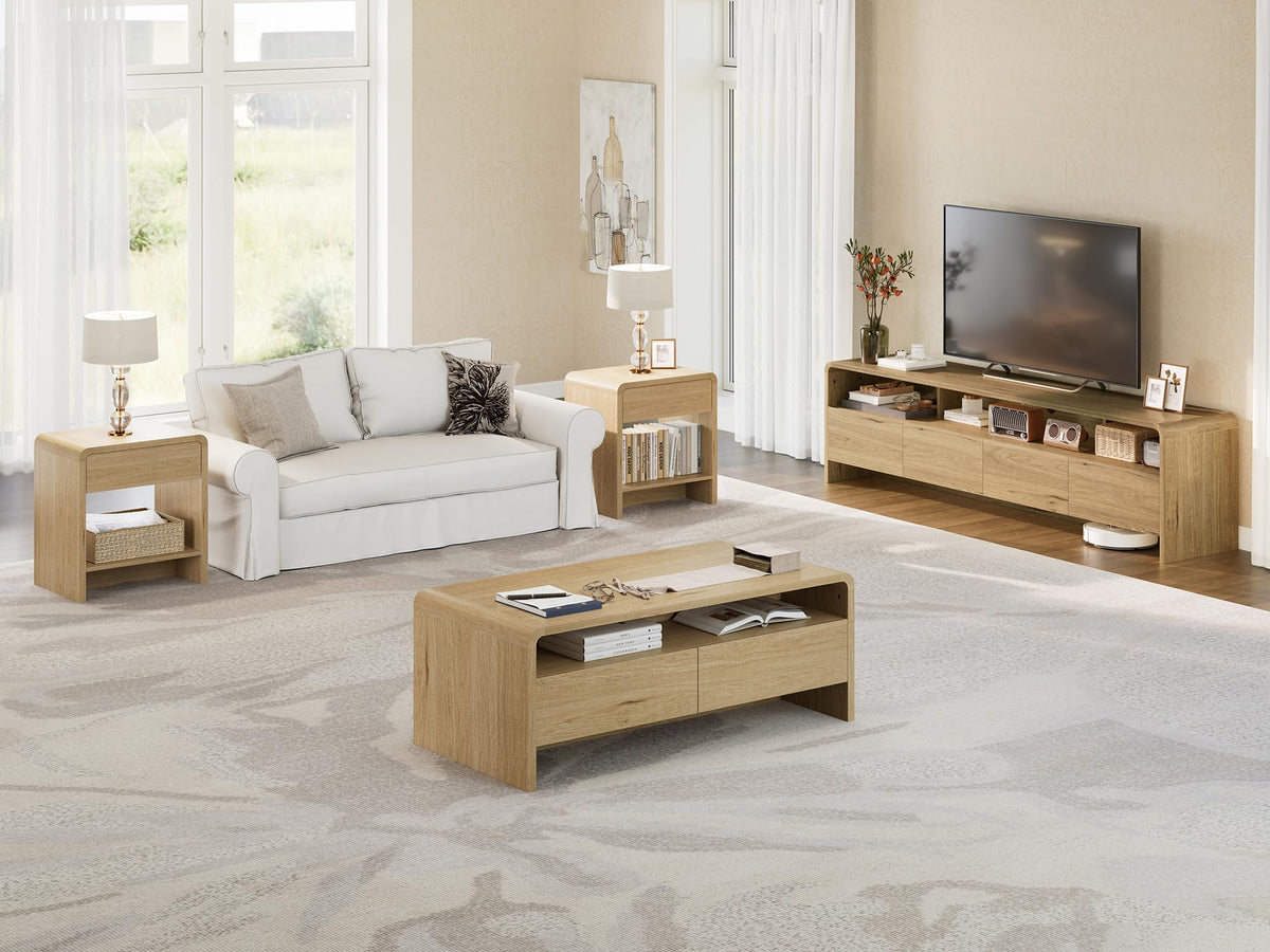3-Piece Coffee Table Set with 2 End Tables Q874