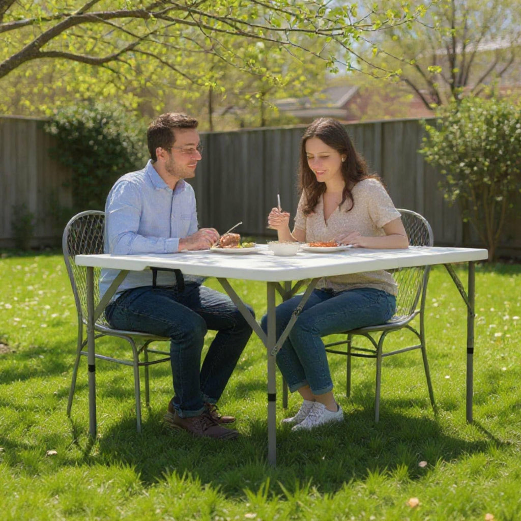 34 inch White Folding Plastic Table O61274