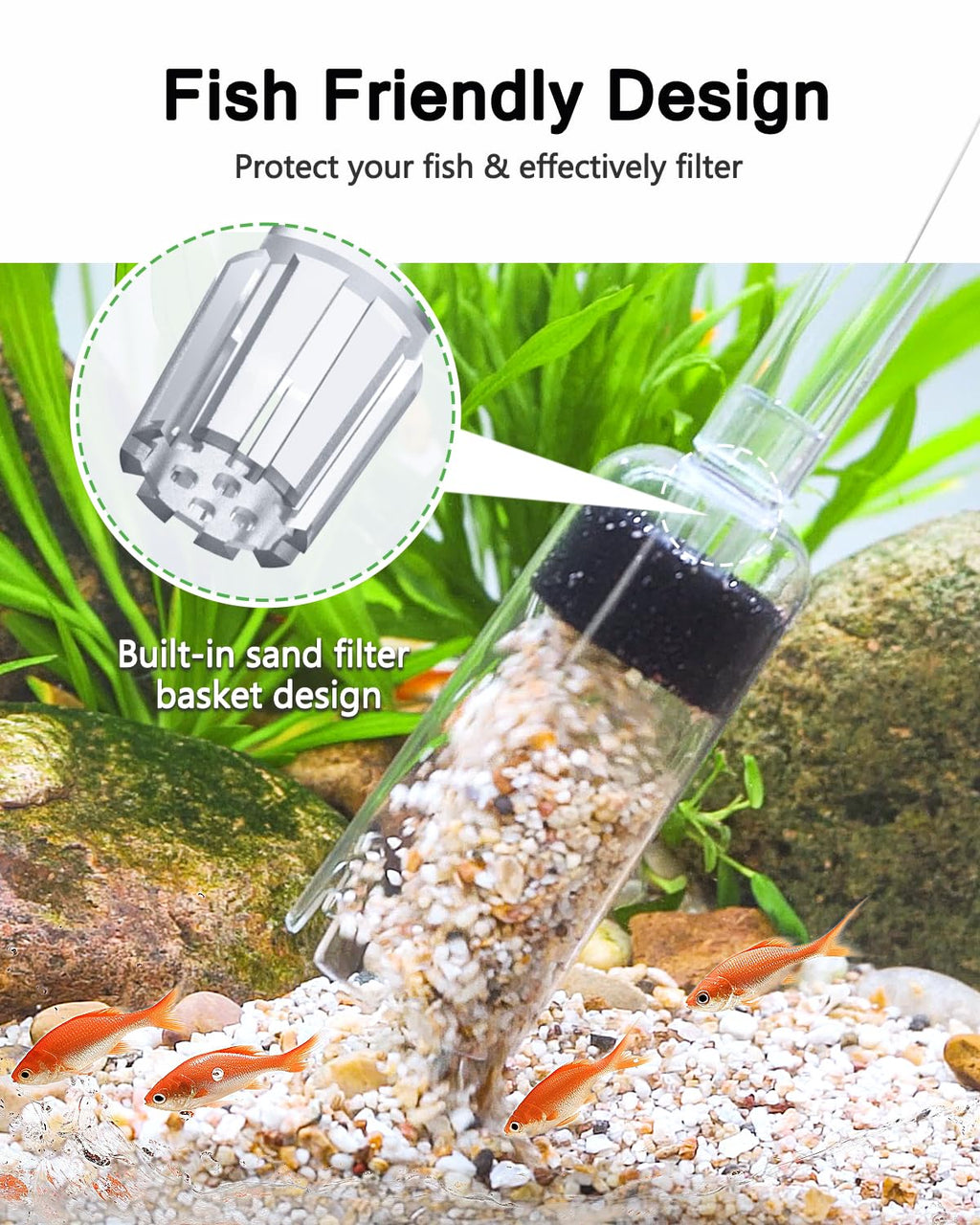 Aquarium Gravel Cleaner with Water Flow Adjustment D73016