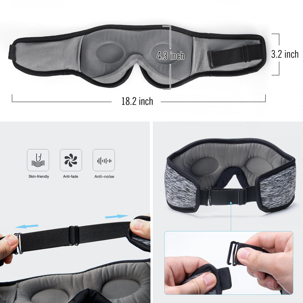 3D Sleep Mask with Bluetooth Headphones B128