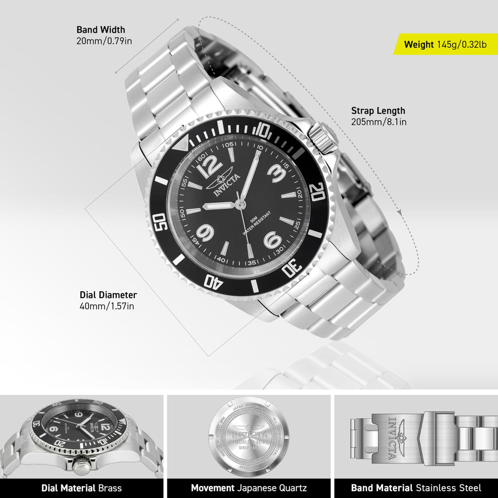 Mens Stainless Steel 40mm Watch X918