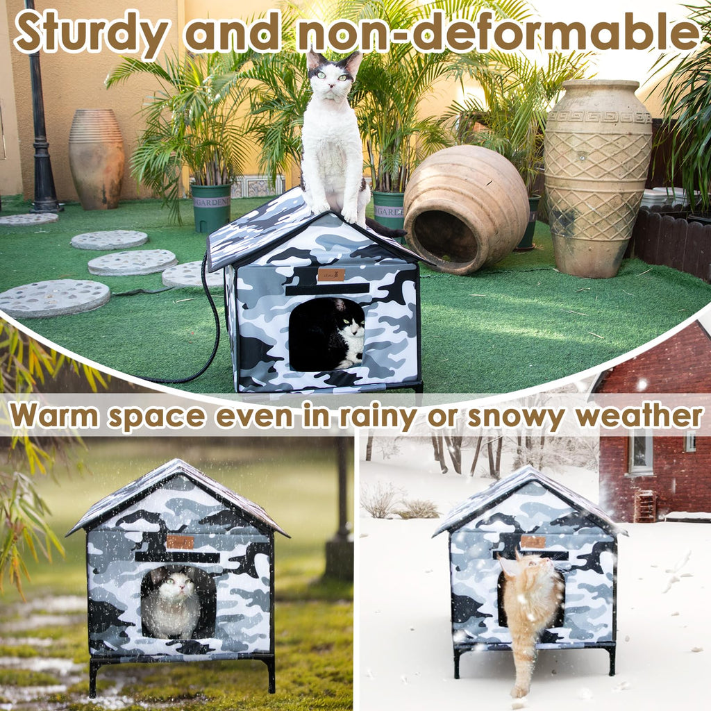 Heated Weatherproof Outdoor Cat House E281