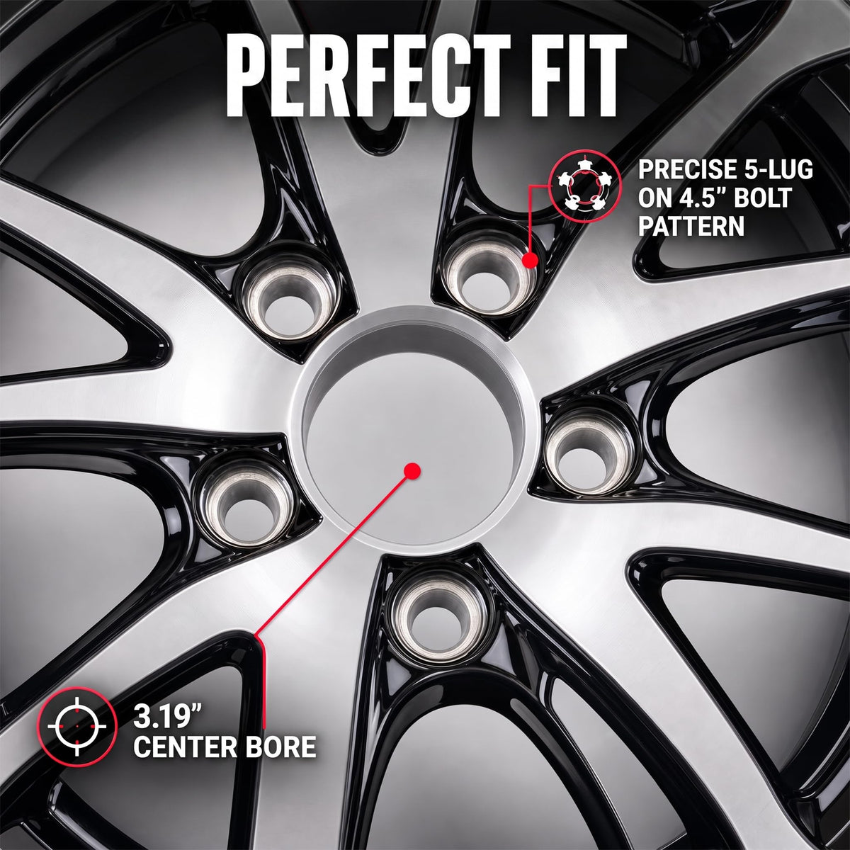 2 Pack Trailer Tire Rim Assembly Black Y1961