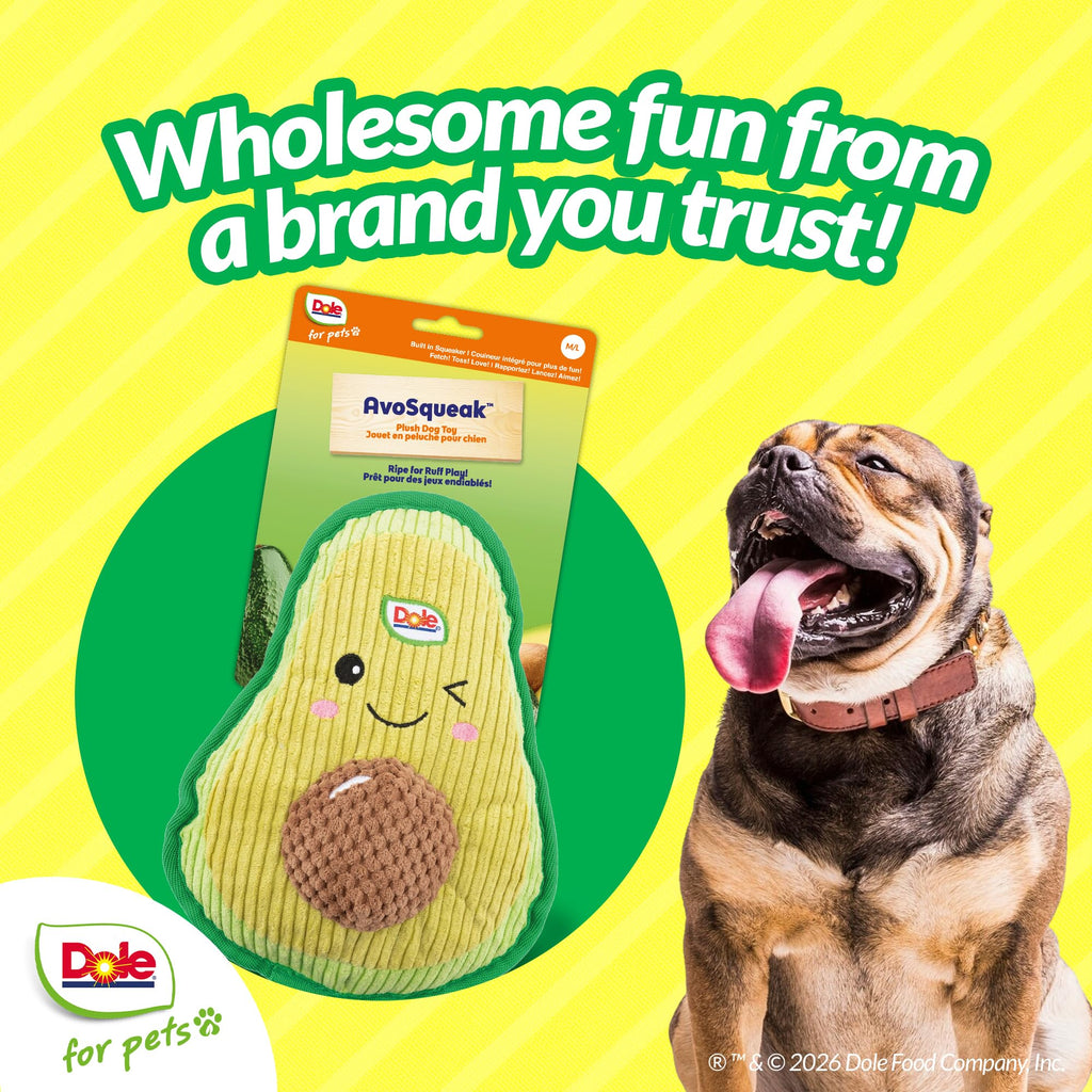 Squeaky Plush Avocado Dog Toys H75926