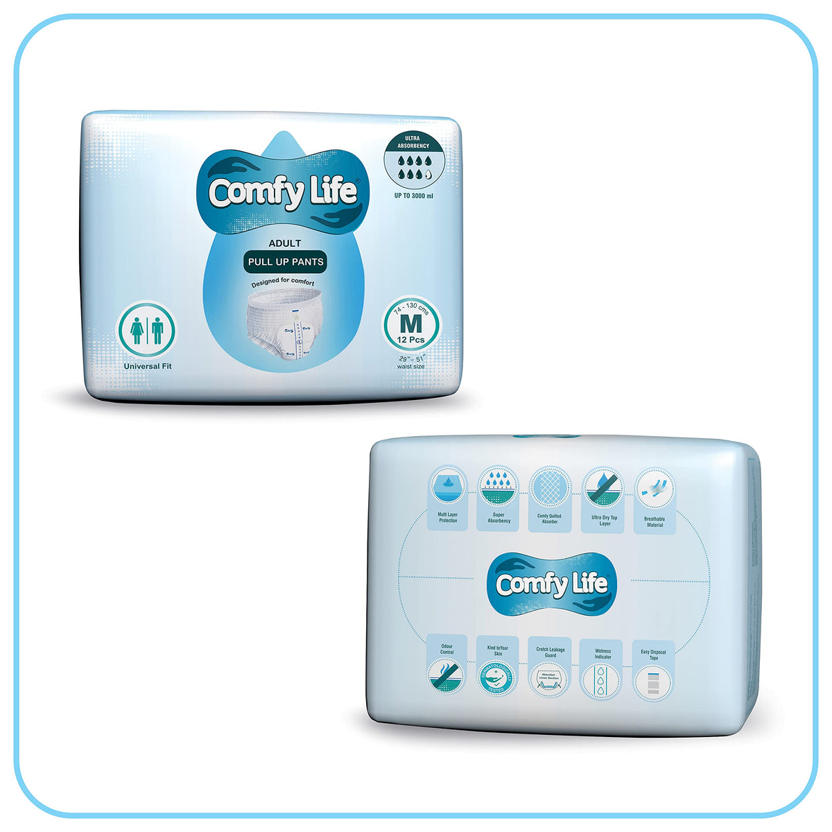 Adult Diaper Incontinence Pull Up Pants Medium Pack of 12 P5899