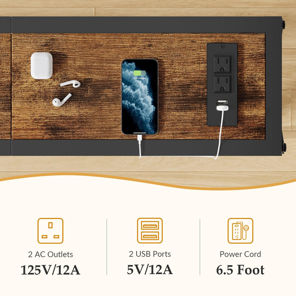 Narrow Console Table with Socket Z209680