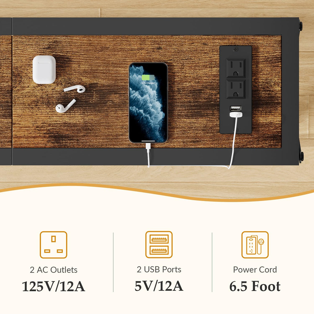 Narrow Console Table with Socket Z209680
