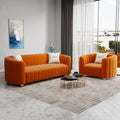 Orange Velvet 2-Piece Sofa H74606