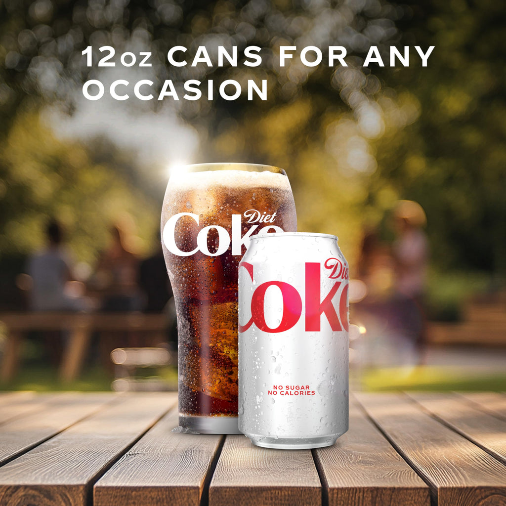 Diet Coke Soda Soft Drink Cans, 12 fl oz, 24 Pack Z929698