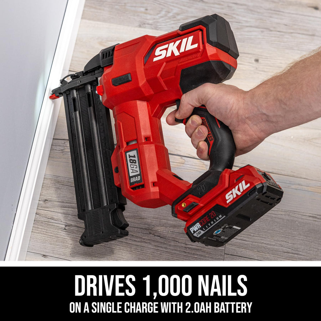 20V 18Ga Brad Nailer Kit with Battery and Charger J1067
