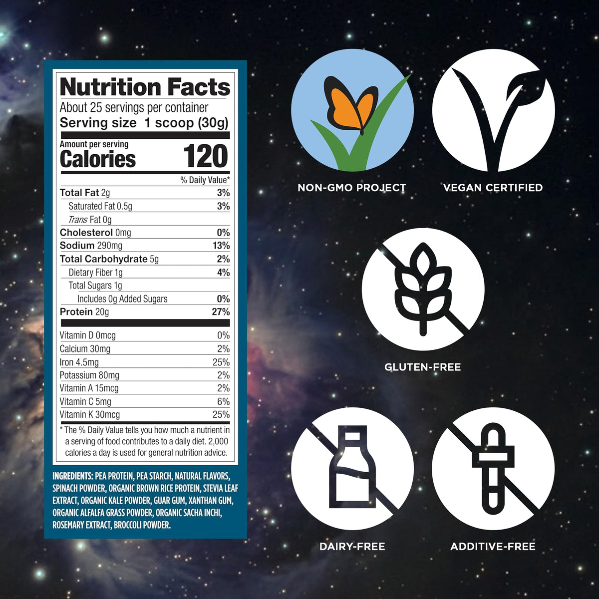 Creamy Vanilla Vegan Protein Powder 26.9 oz F808