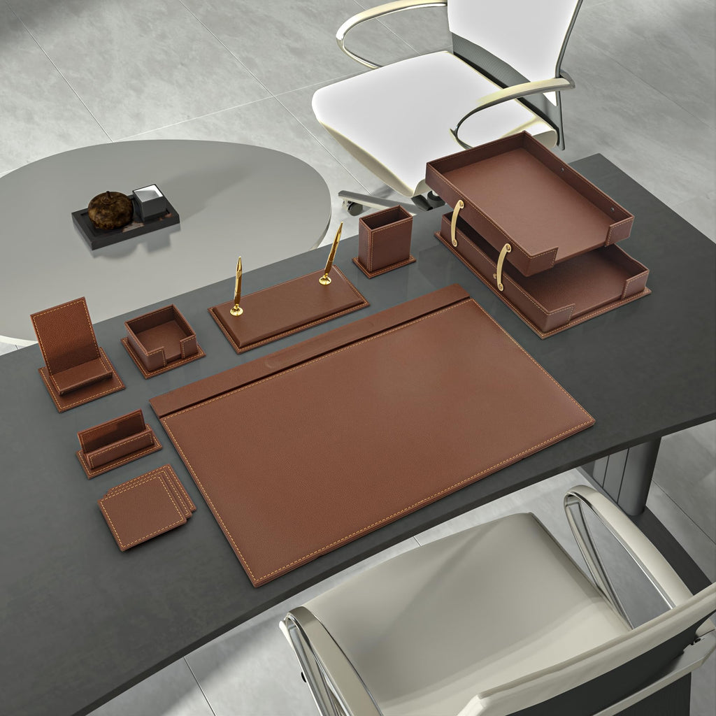 12-Piece Leather Desk Organizer Set Q46984