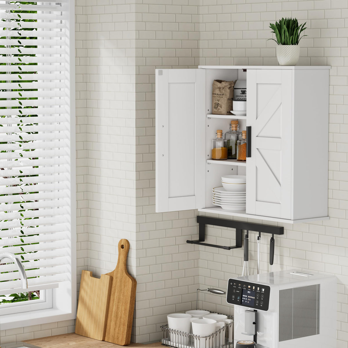Bathroom Wall Cabinet with Adjustable Shelves X663766