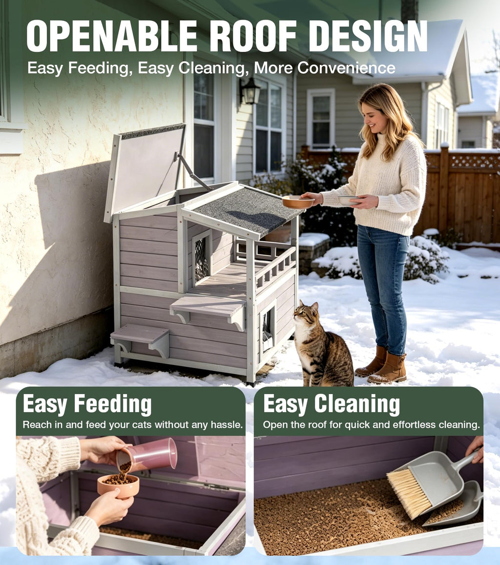 Large 2 Story Heated Cat House Q88569