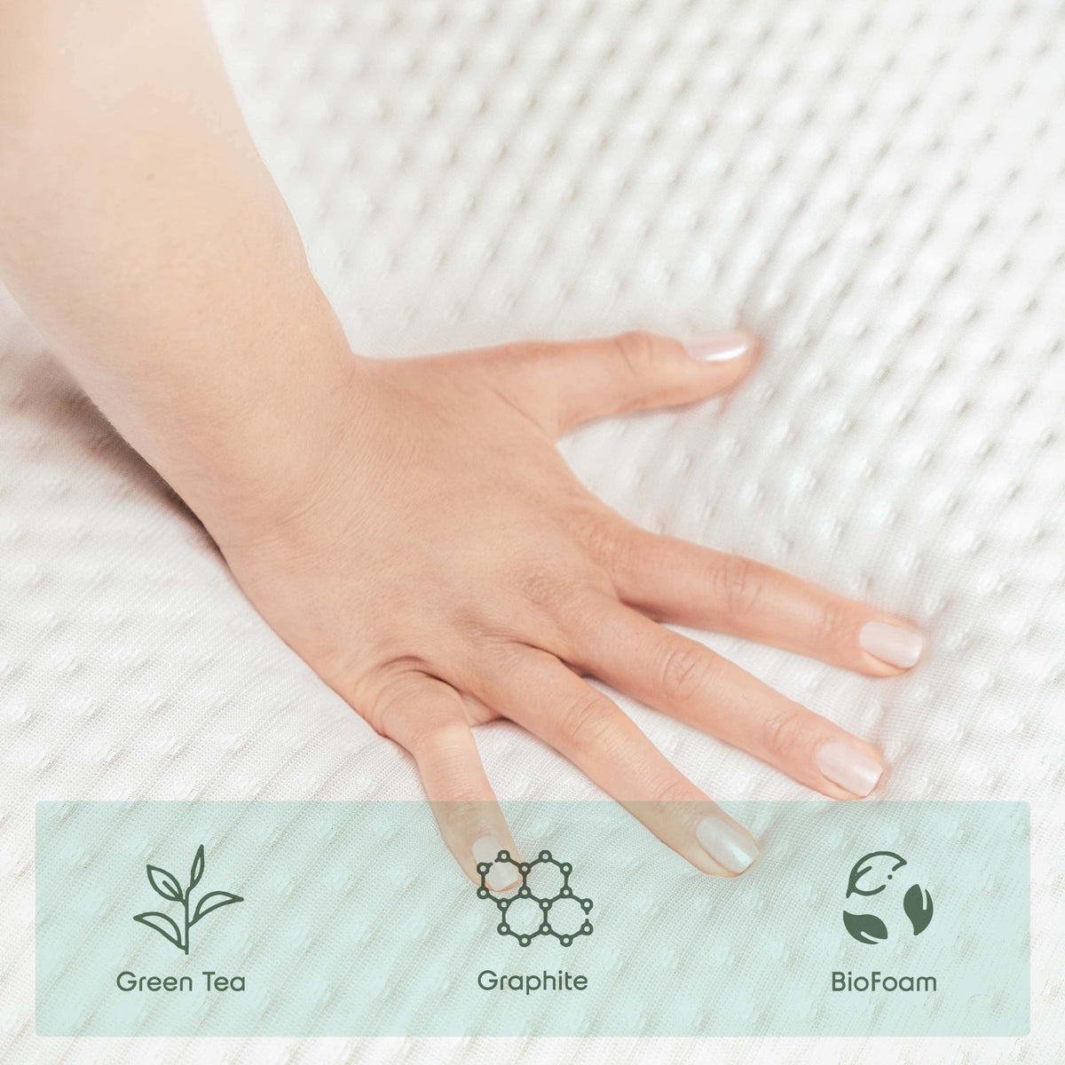Green Tea 8 Inch Cooling Graphite Memory Foam Twin Mattress Z204