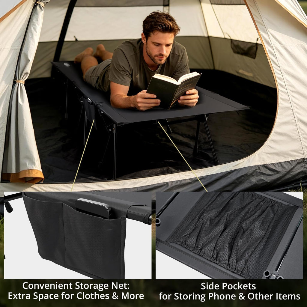 Height Adjustable Camping Cot 400 lbs G653415