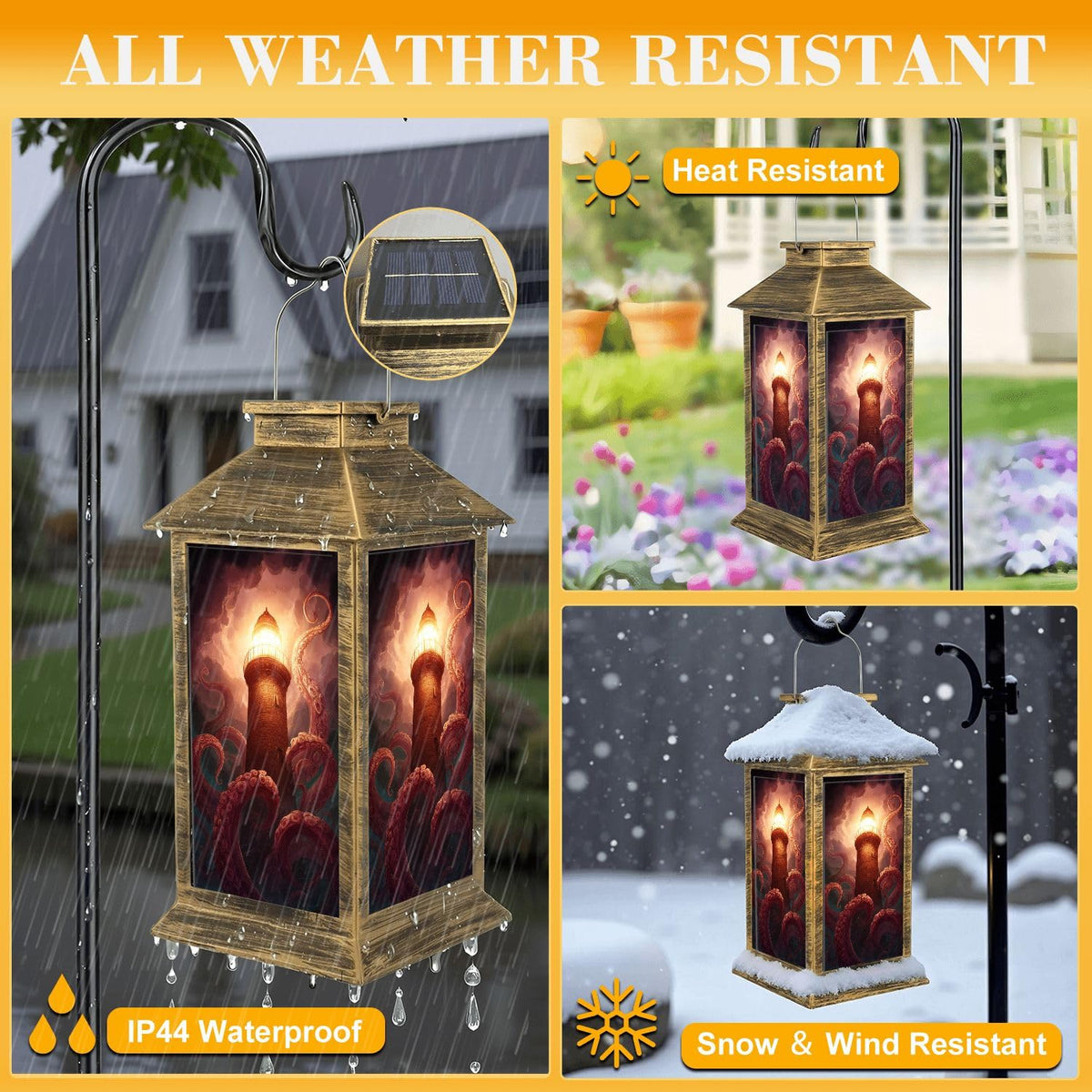 Solar Outdoor Hanging Lantern T4493