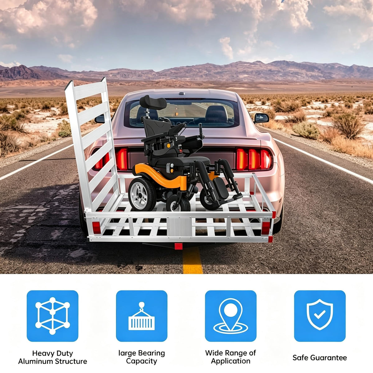 Hitch Cargo Carrier with Folding Ramp N967