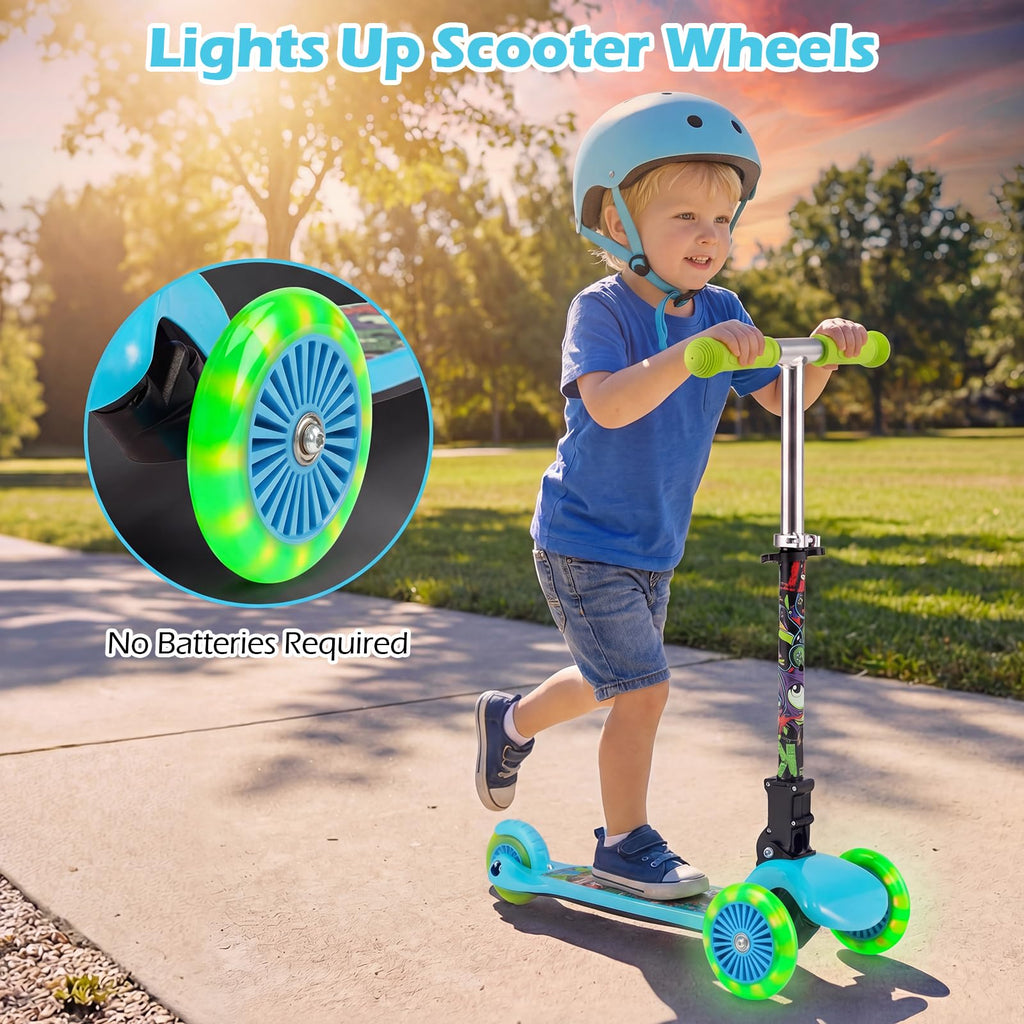 Kids 3-Wheel Kick Scooter with LED Front Wheels K699