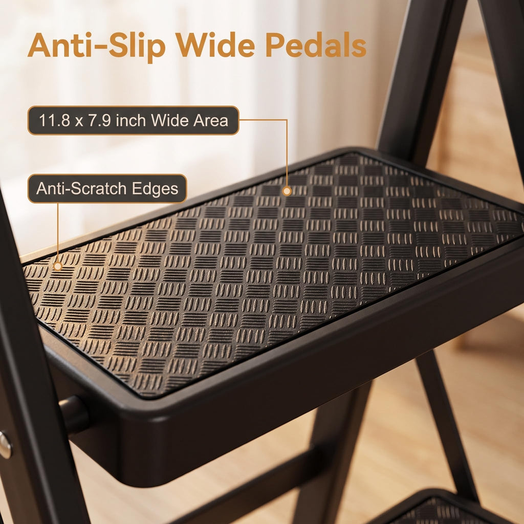 3-Step Aluminum Folding Ladder N807749