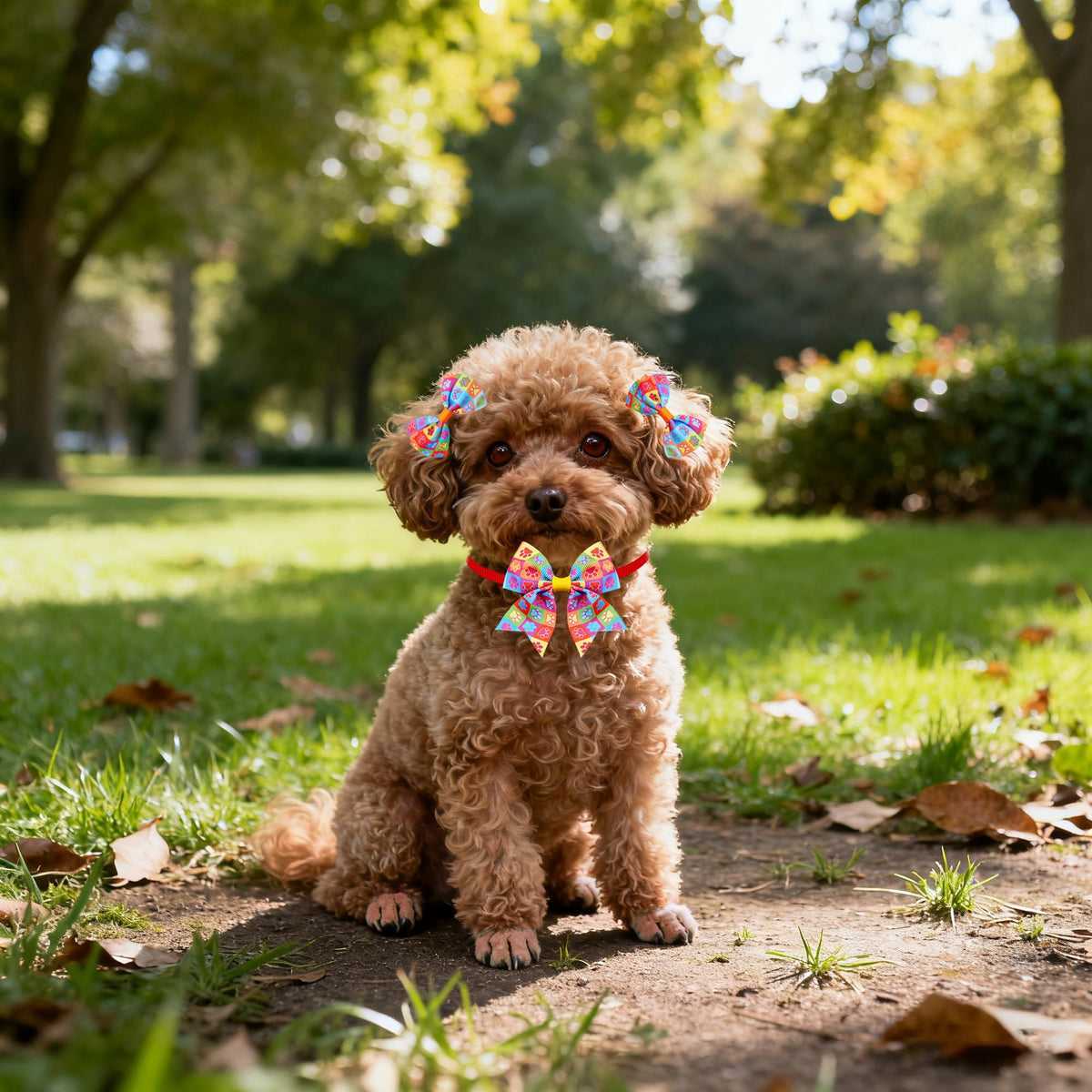 120PCS Dog Bows Collar Flowers and Bowties Grooming Accessories D50445