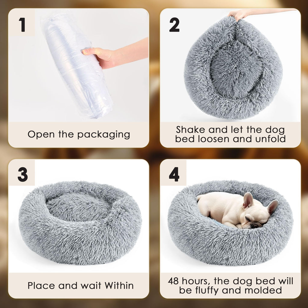 20in Calming Donut Dog & Cat Bed Z376