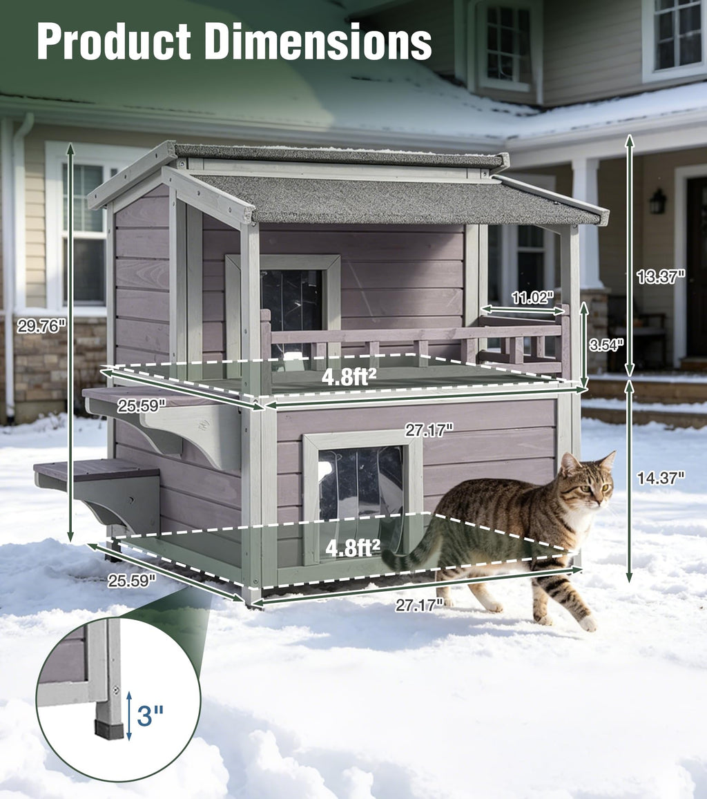 Large 2 Story Heated Cat House Q88569