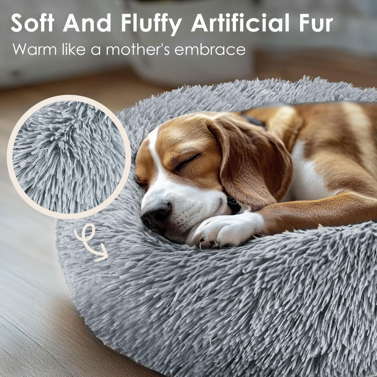 20in Calming Donut Dog & Cat Bed Z376
