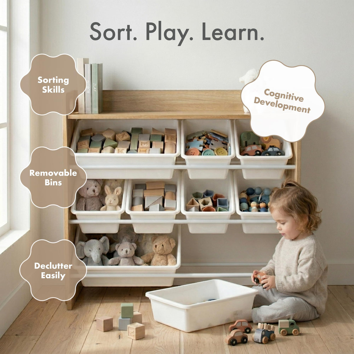 Kids Toy Organizer with 9 Bins V399