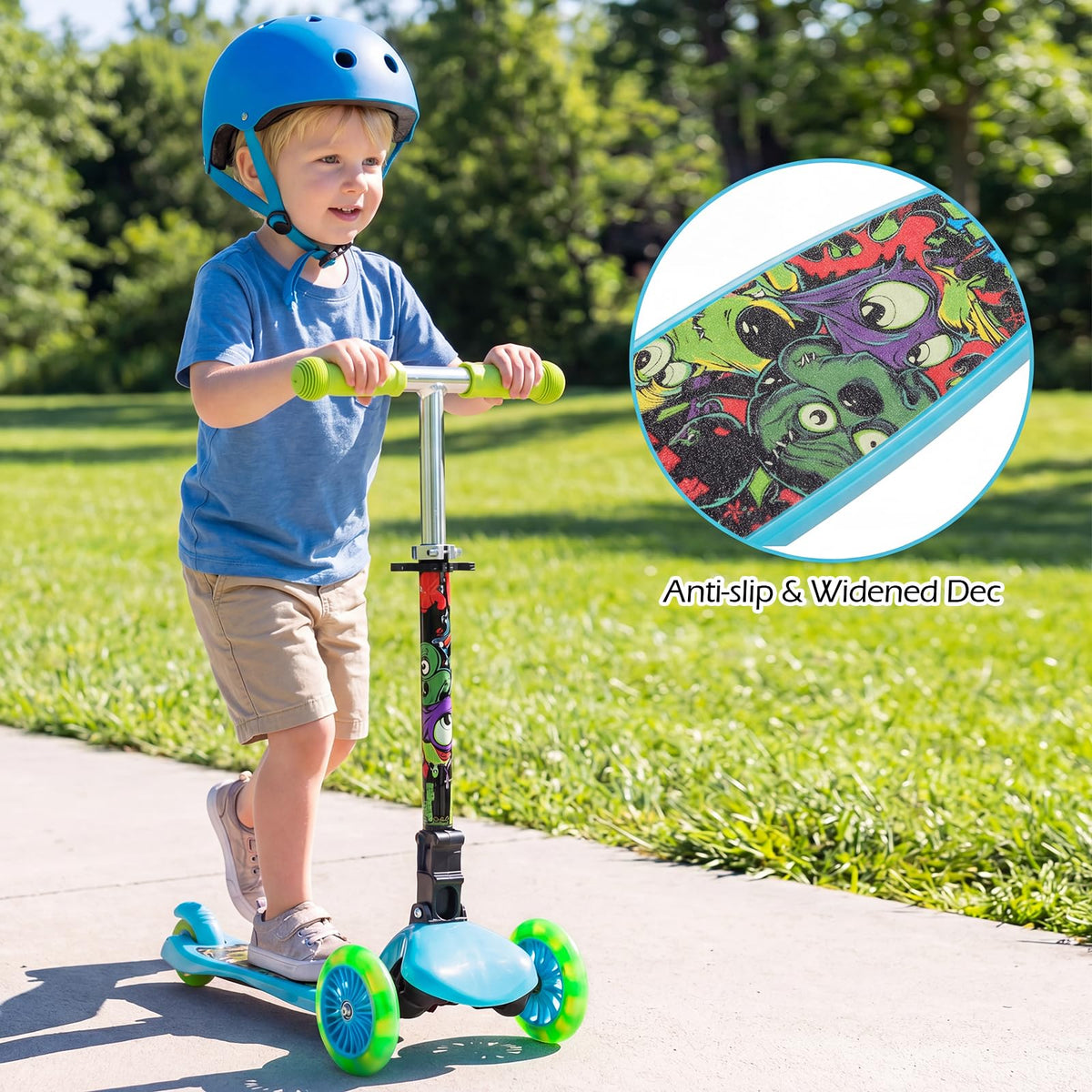 Kids 3-Wheel Kick Scooter with LED Front Wheels K699