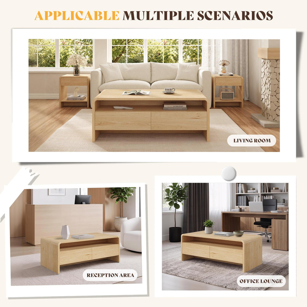 3-Piece Coffee Table Set with 2 End Tables Q874