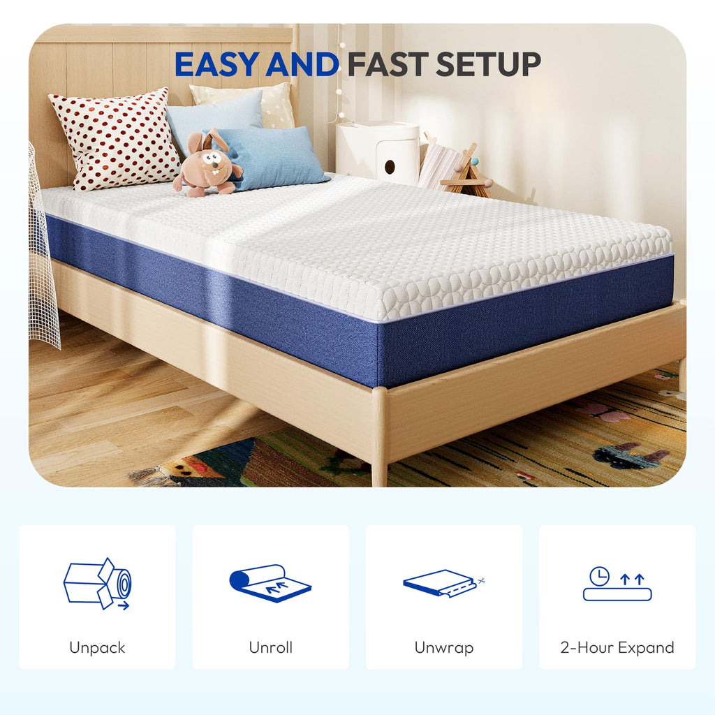 6 Inch Firm Gel Memory Foam Twin Mattress D943
