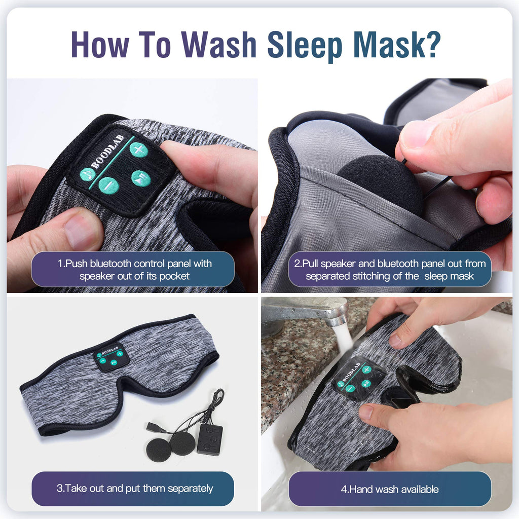 3D Sleep Mask with Bluetooth Headphones B128