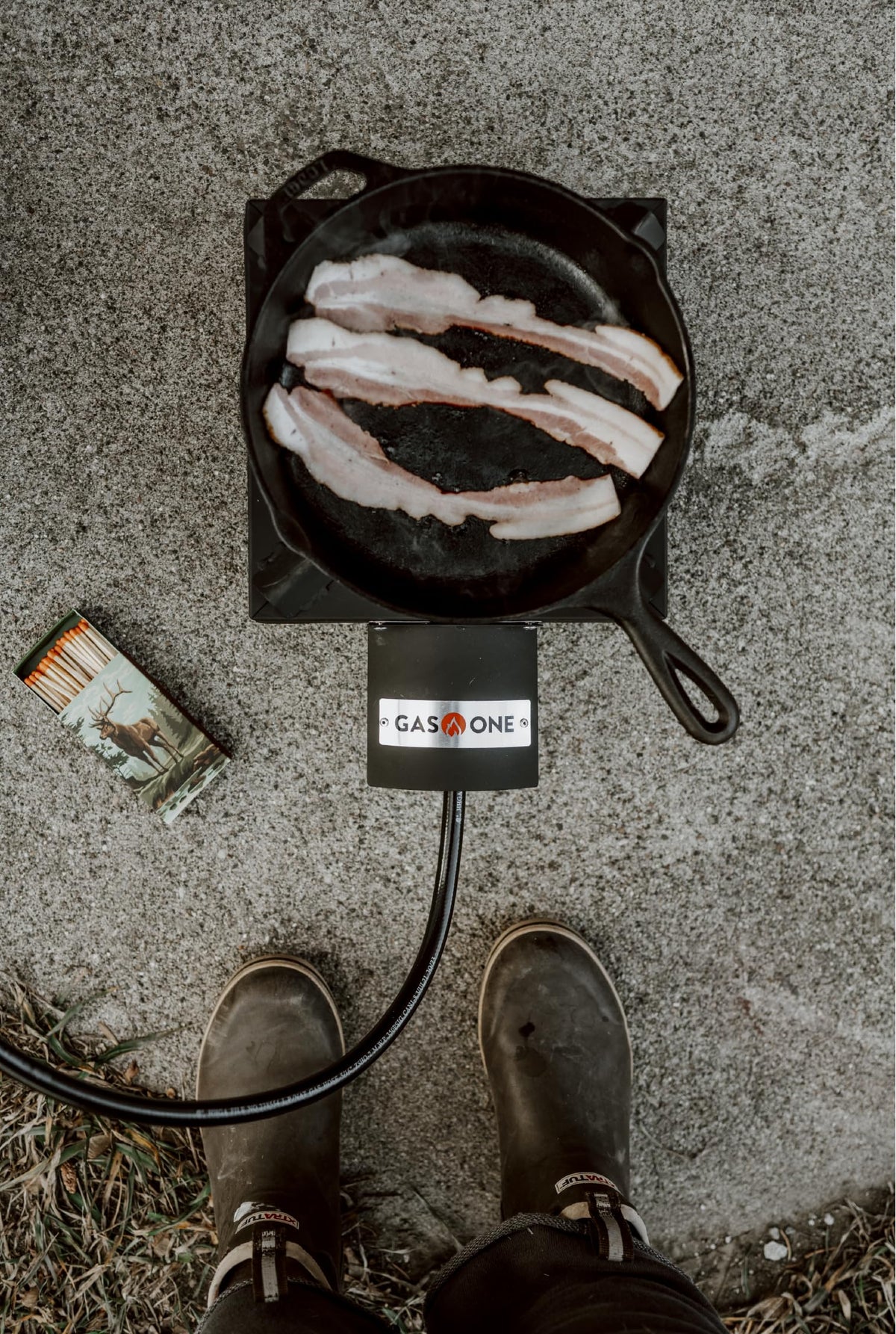 High Pressure Single Propane Burner with Heat Shield Y534221