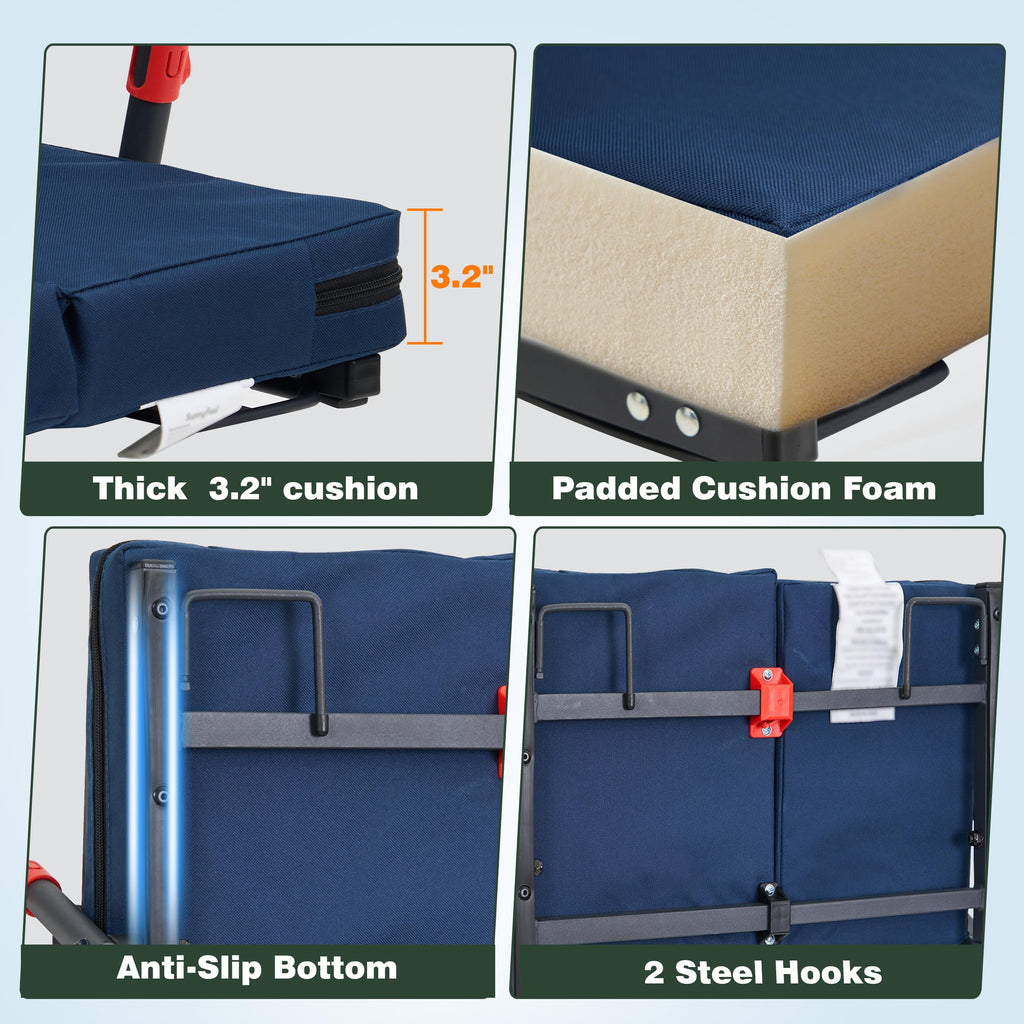 Folding Stadium Seats with Back Support and Cushion Q29788