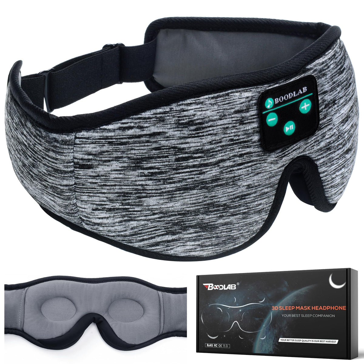 3D Sleep Mask with Bluetooth Headphones B128