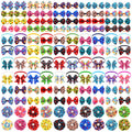 120PCS Dog Bows Collar Flowers and Bowties Grooming Accessories D50445