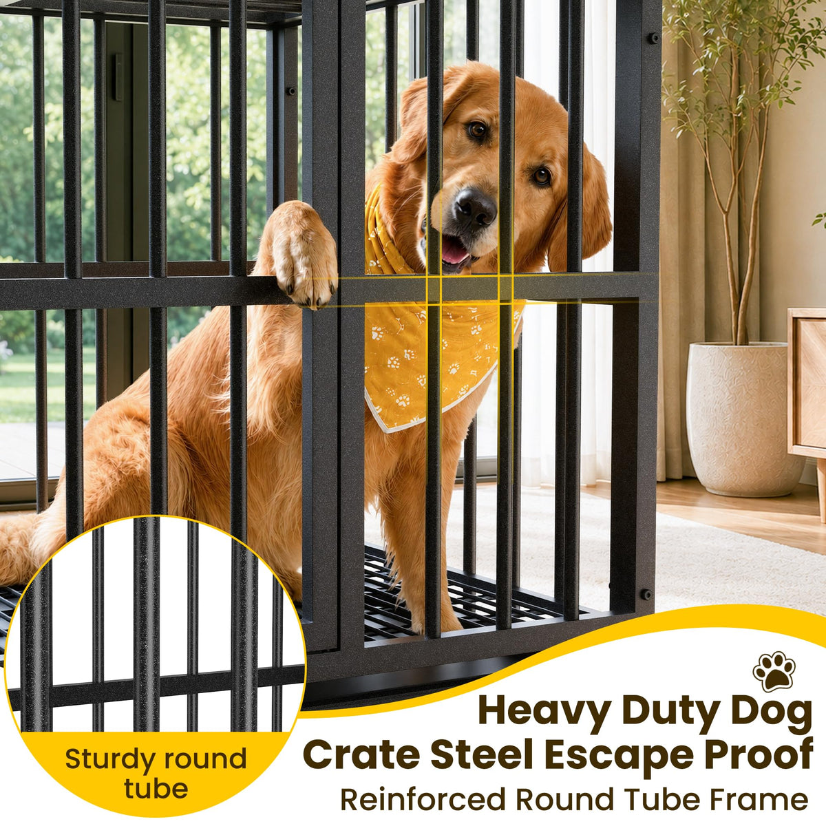 48 Inch Heavy Duty Black Dog Crate V26922